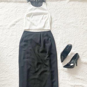 Vintage Black Maxi Skirt